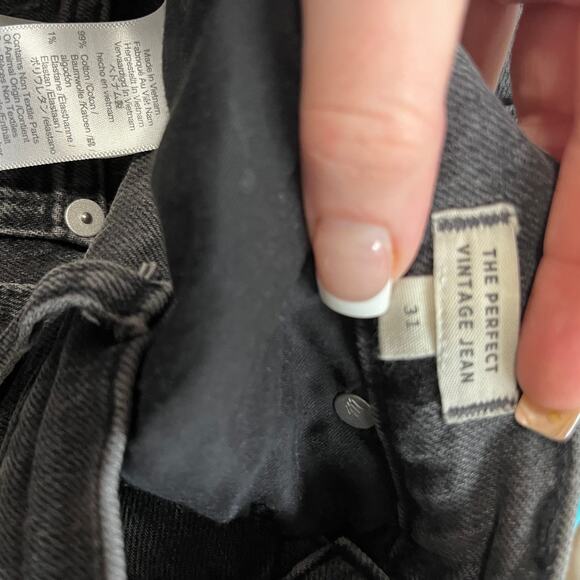Madewell Dark Gray Perfect Vintage Straight Jeans Size 31 - Picture 4 of 7